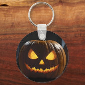 Dreigende Halloween pompoen, Sleutelhanger (Voorkant)