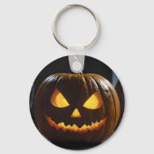 Dreigende Halloween pompoen, Sleutelhanger (Achterkant)