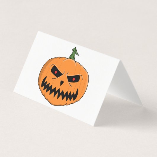 Dreigende Jack O'Lantern Halloween Kaart (Voorkant)