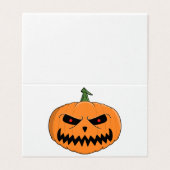 Dreigende Jack O'Lantern Halloween Kaart (Buitenkant ongevouwen)