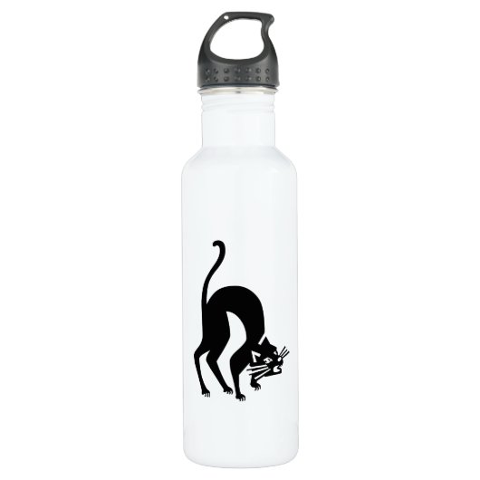 Dreigende kat waterfles  (Voorkant)