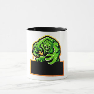 Dreigende Slime Monster Gaming Embleem Mok