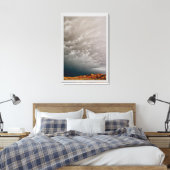 DREigende STORMWOLKEN BOVEN HOGE WOESTIJN Canvas Afdruk (Insitu (Slaapkamer))