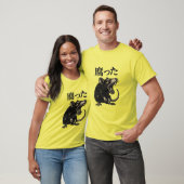 Dreigende vintage rat op zwarte achtergrond t-shirt (Unisex)