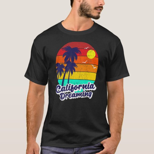 Drempelend Californië-zomervakantiestrand T-shirt (Voorkant)