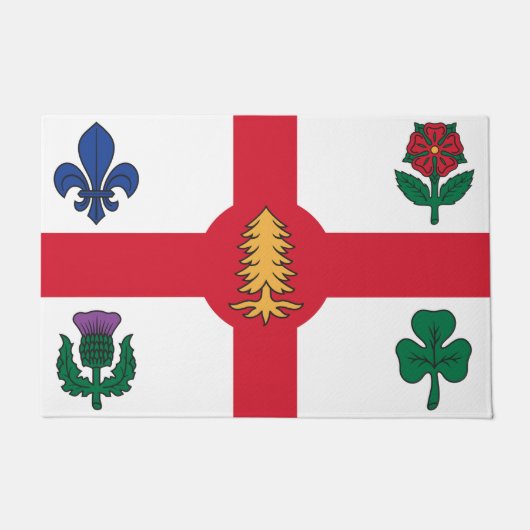 Drempelmat met vlag van Montreal, Canada Deurmat (Voorkant)