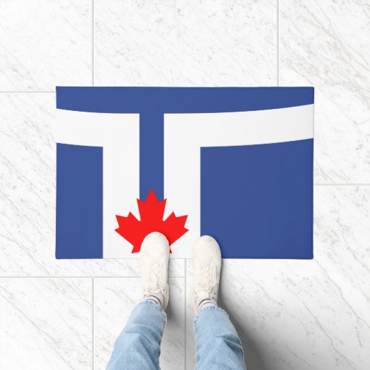 Drempelmat met vlag van Toronto, Canada Deurmat (Binnen)