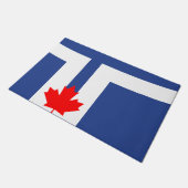 Drempelmat met vlag van Toronto, Canada Deurmat (Schuin)