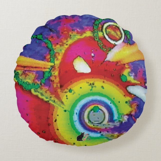 Drempelwaarde KC-afbeelding Rond Kussen (Voorkant)