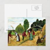 Drempelwaarde, schilderij van Boris Kustodiev Briefkaart (Voorkant / Achterkant)
