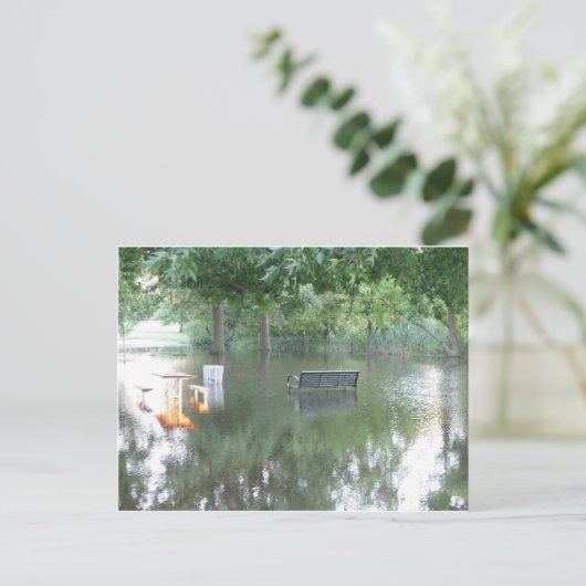 Drenched Bench-foto Briefkaart (Staand voorkant)
