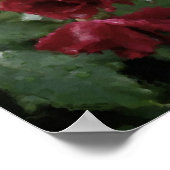 Drenched Rozen Flower Waterverf Photo Painting Poster (Hoek)