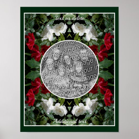 Drenched Rozen Lijst Creëer Uw eigen foto Poster (Voorkant)