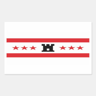 Drenthe regio vlag nederland rechthoekige sticker
