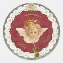 Dresden Blonde Angel Ronde Sticker Seal