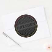 Dresden City Pride Embleem – Duitse identiteit Ronde Sticker (Envelop)