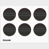 Dresden City Pride Embleem – Duitse identiteit Ronde Sticker (Vel)