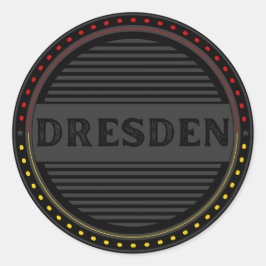 Dresden City Pride Emblem – German Identity Ronde Sticker