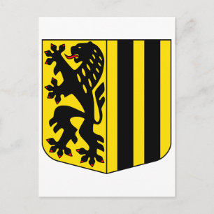Dresden Coat Arms Officier Duitsland Saksen Symboo Briefkaart