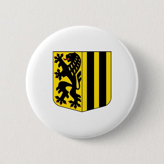 Dresden Coat Arms Officier Duitsland Saksen Symboo Ronde Button 5,7 Cm (Voorkant)