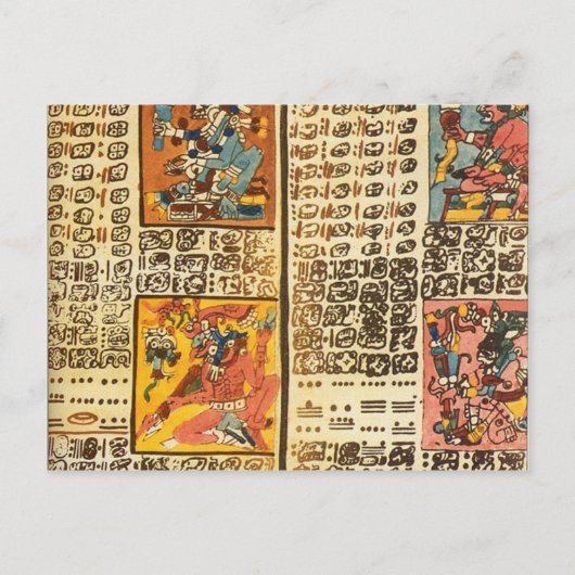 Dresden codex briefkaart (Voorkant)