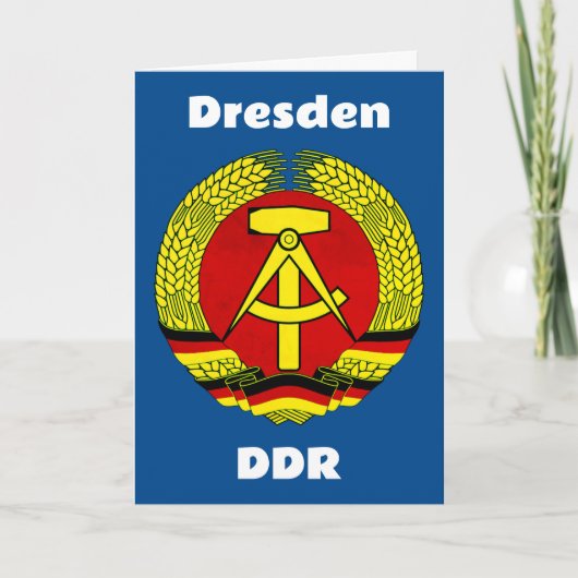 Dresden, DDR, Dresden, Duitsland - Oost-Duitse Oss Bedankkaart (Voorkant)