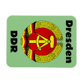 Dresden, DDR, Dresden, Duitsland - Oost-Duitse Oss Magneet (Horizontaal)