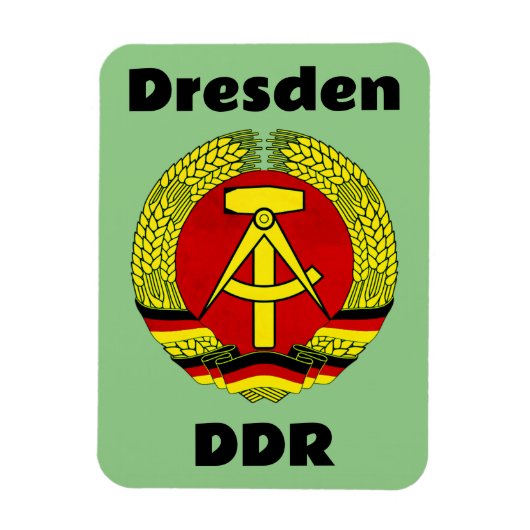 Dresden, DDR, Dresden, Duitsland - Oost-Duitse Oss Magneet (Verticaal)