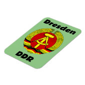 Dresden, DDR, Dresden, Duitsland - Oost-Duitse Oss Magneet (Linkerzijde)