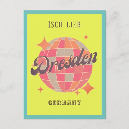 Dresden Deutschland bunte dekorative Postkarte Briefkaart (Voorkant)