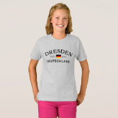 Dresden Deutschland Coordinates German Kids T-shirt (Voorkant volledig)