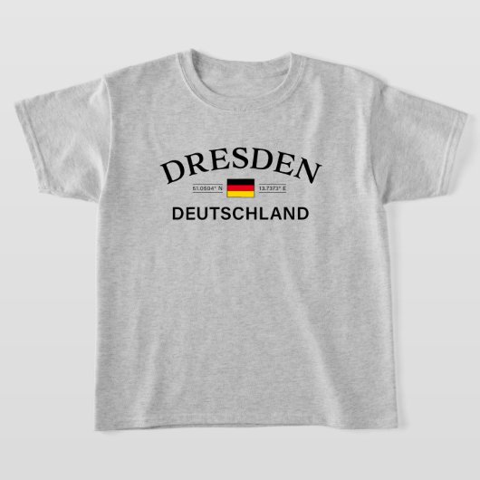 Dresden Deutschland Coordinates German Kids T-shirt (Laagn)