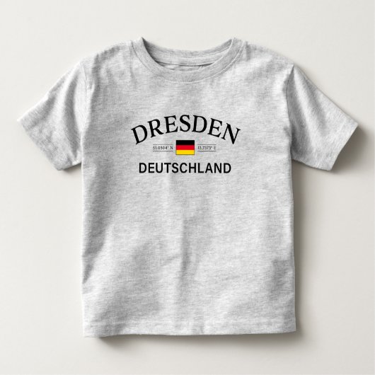 Dresden Deutschland Coordinates German Kinder Shirts (Voorkant)