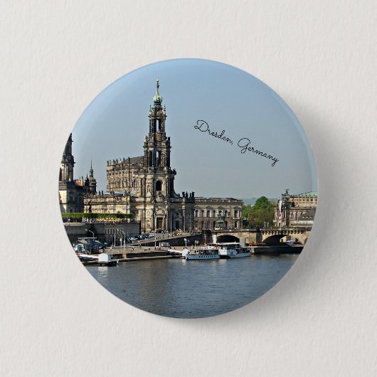 Dresden, Duitsland cityscape Ronde Button 5,7 Cm (Voorkant)