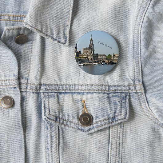 Dresden, Duitsland cityscape Ronde Button 5,7 Cm (In situ)