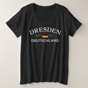 Dresden Duitsland Coördinaten Duits Grote Maat T-shirt