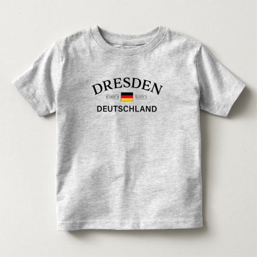 Dresden Duitsland Coördinaten Duits Kinder Shirts (Voorkant)