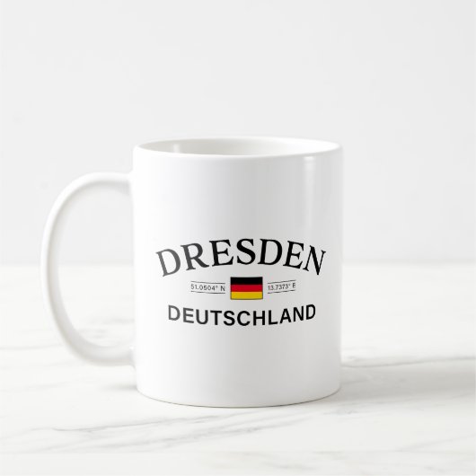 Dresden Duitsland Coördinaten Duits Koffiemok (Links)