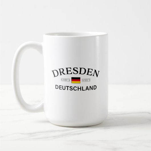 Dresden Duitsland Coördinaten Duits Koffiemok (Links)