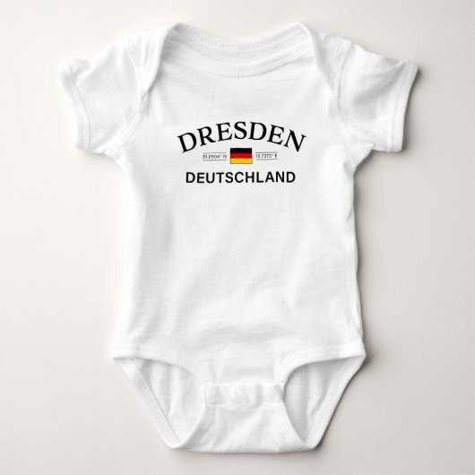 Dresden Duitsland Coördinaten Duits Romper (Voorkant)