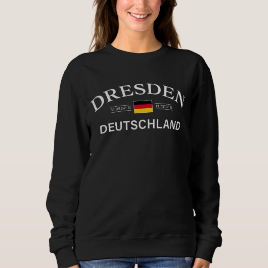Dresden Duitsland Coördinaten Duits Trui (Voorkant)