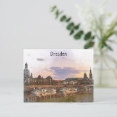 Dresden Duitsland Elbe Panorama Uitzicht Briefkaart (Staand voorkant)