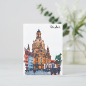 Dresden Duitsland Frauenkirche City Uitzicht Briefkaart (Staand voorkant)