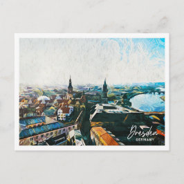 Dresden Duitsland Mooi olieverflandschap Briefkaart