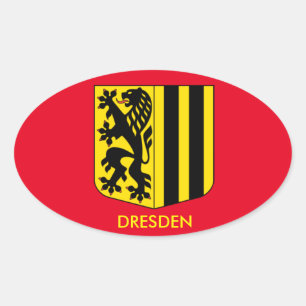 Dresden, Duitsland Ovale Sticker