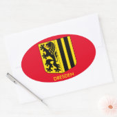 Dresden, Duitsland Ovale Sticker (Envelop)