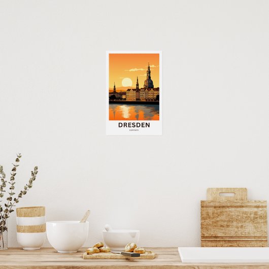 Dresden Duitsland Reisprint Poster (Keuken)