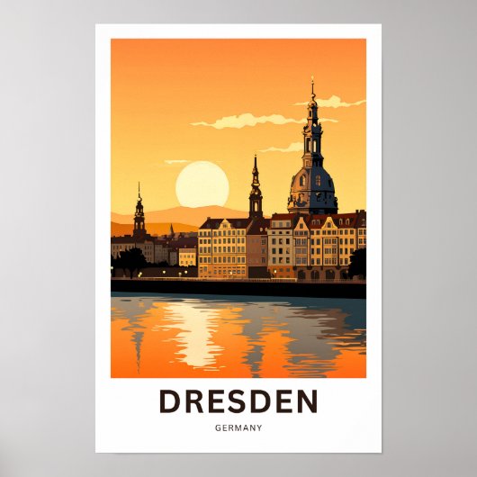 Dresden Duitsland Reisprint Poster (Voorkant)