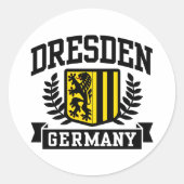 Dresden Duitsland Ronde Sticker (Voorkant)