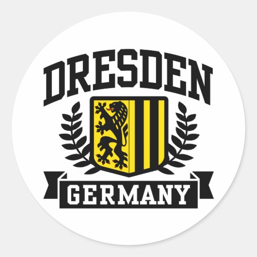 Dresden Duitsland Ronde Sticker (Voorkant)